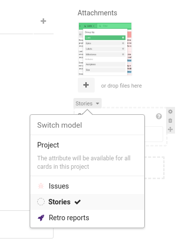 Switch model for attribute