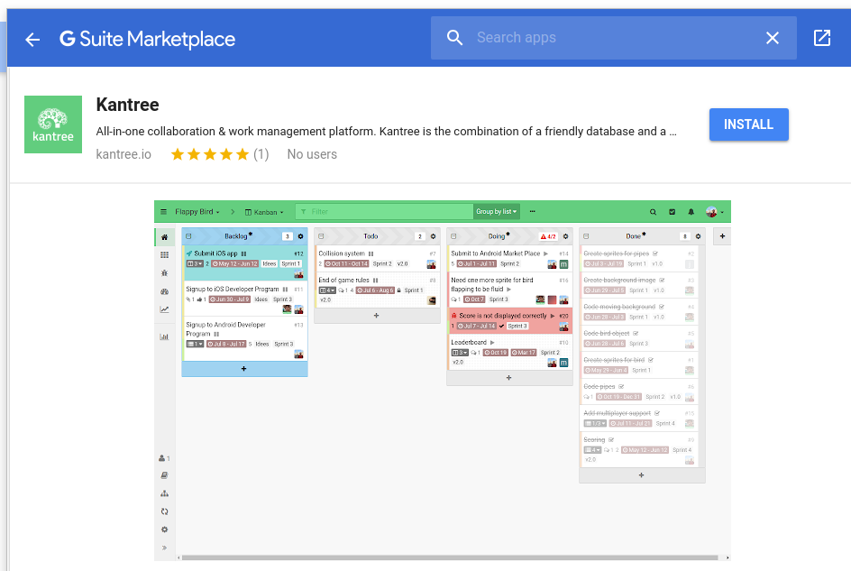 Gsuite marketplace Kantree