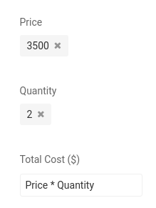 Set formula attribute