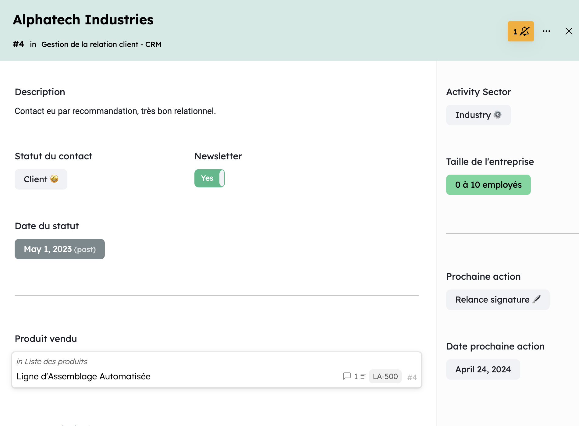 kantree crm detail