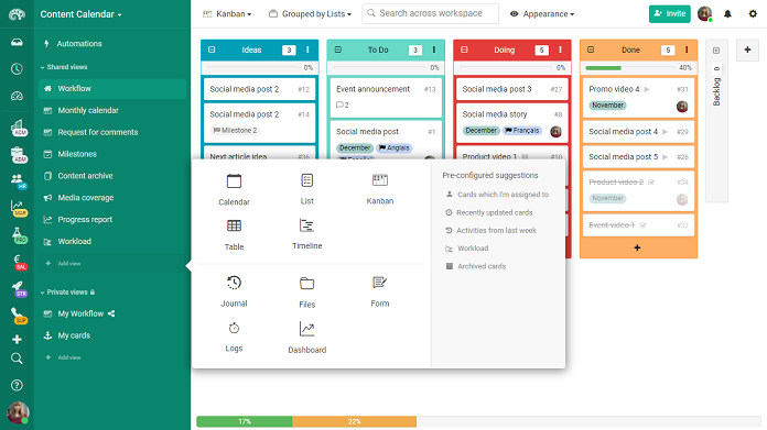 Adding custom views in Kantree