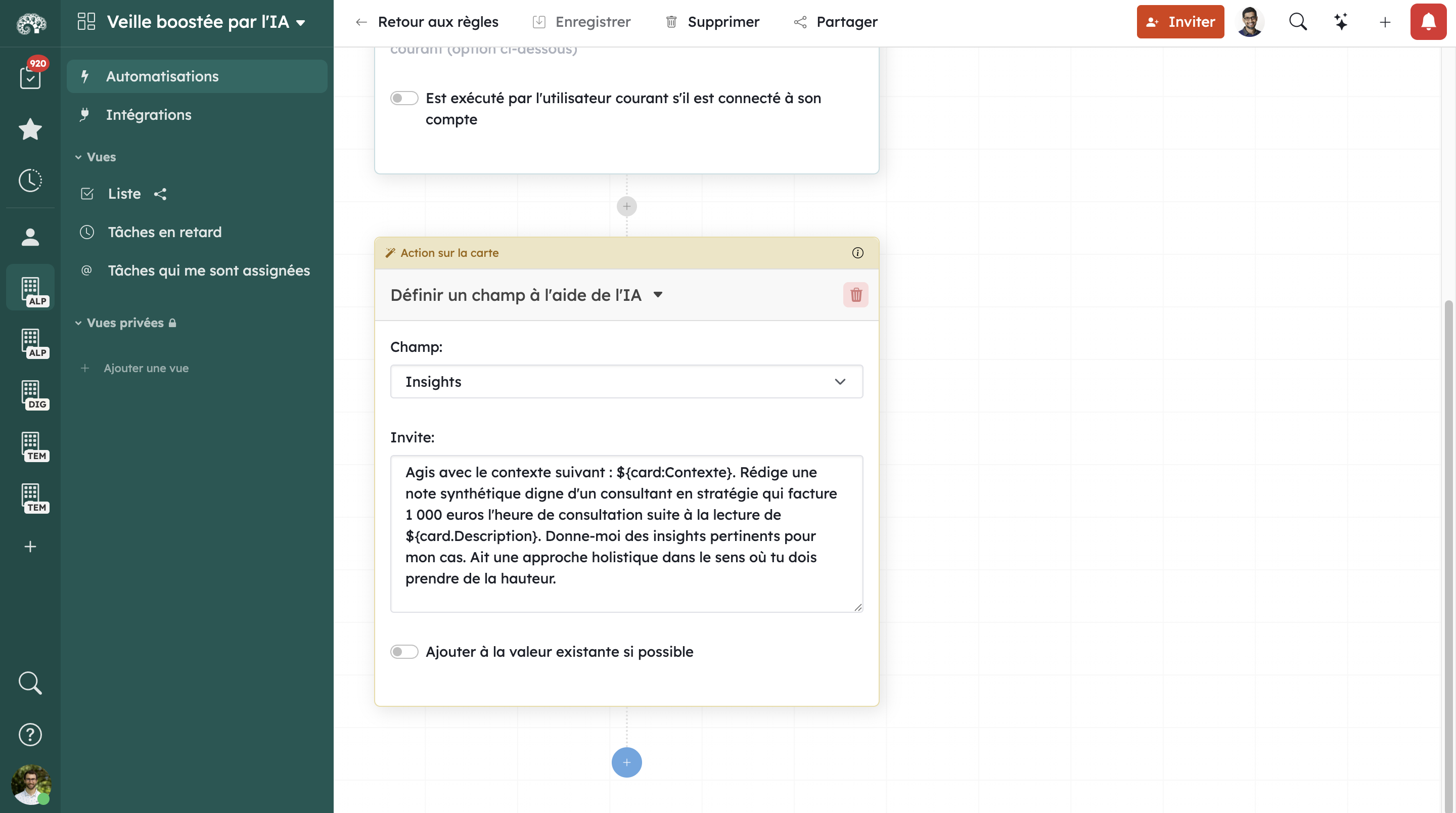 automatisation avancée Kantree