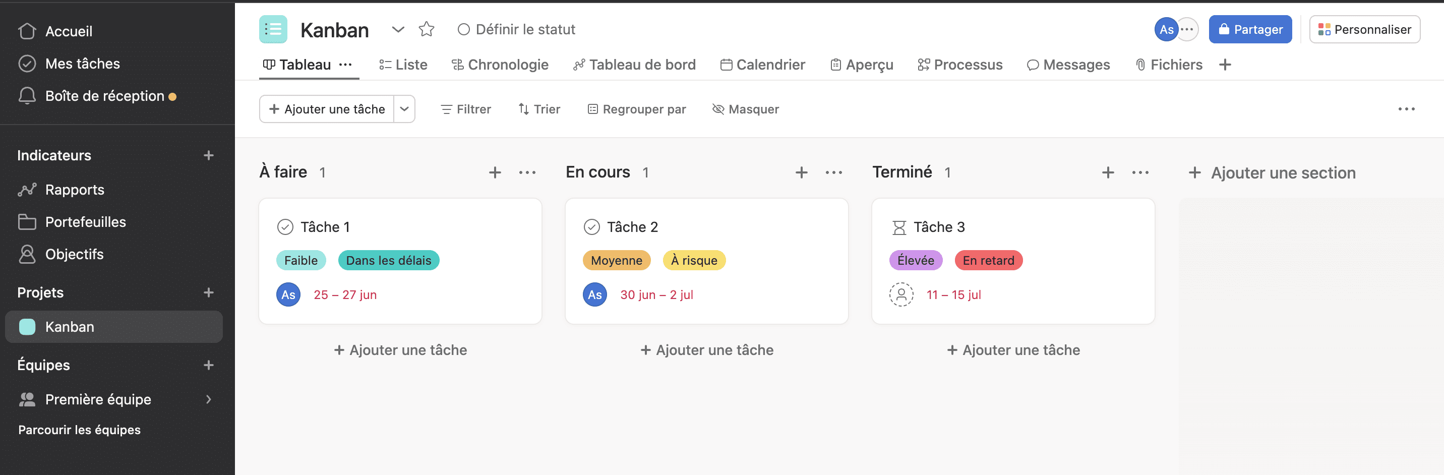 le tableau kanban asana