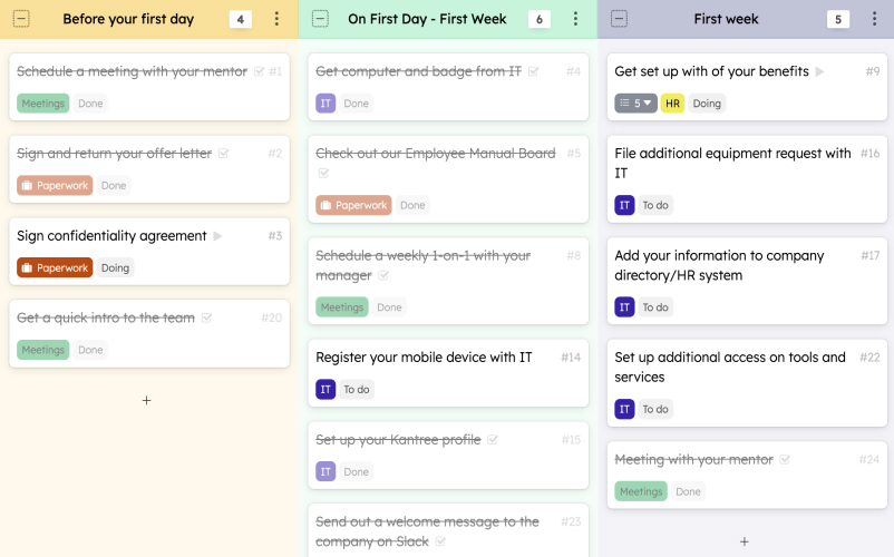Onboarding pour les nouvelles recrues