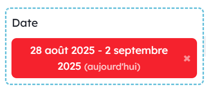 Plage de dates
