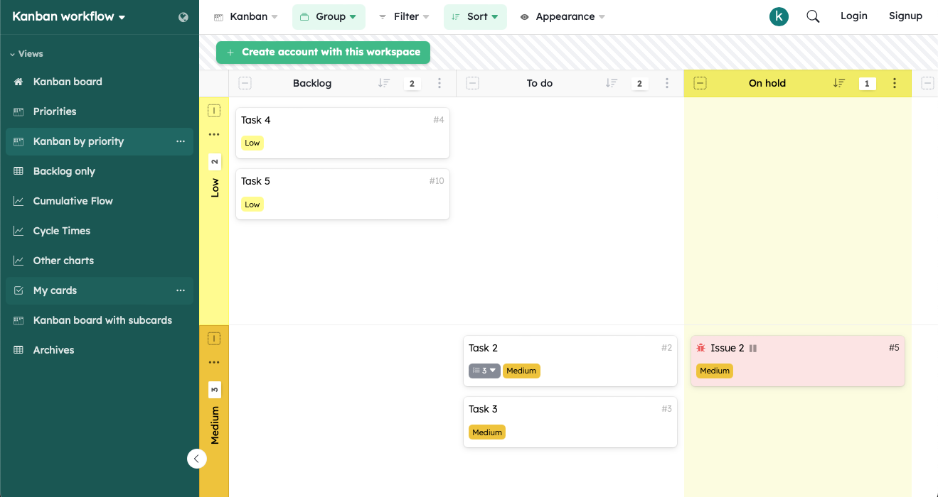 kanban board template