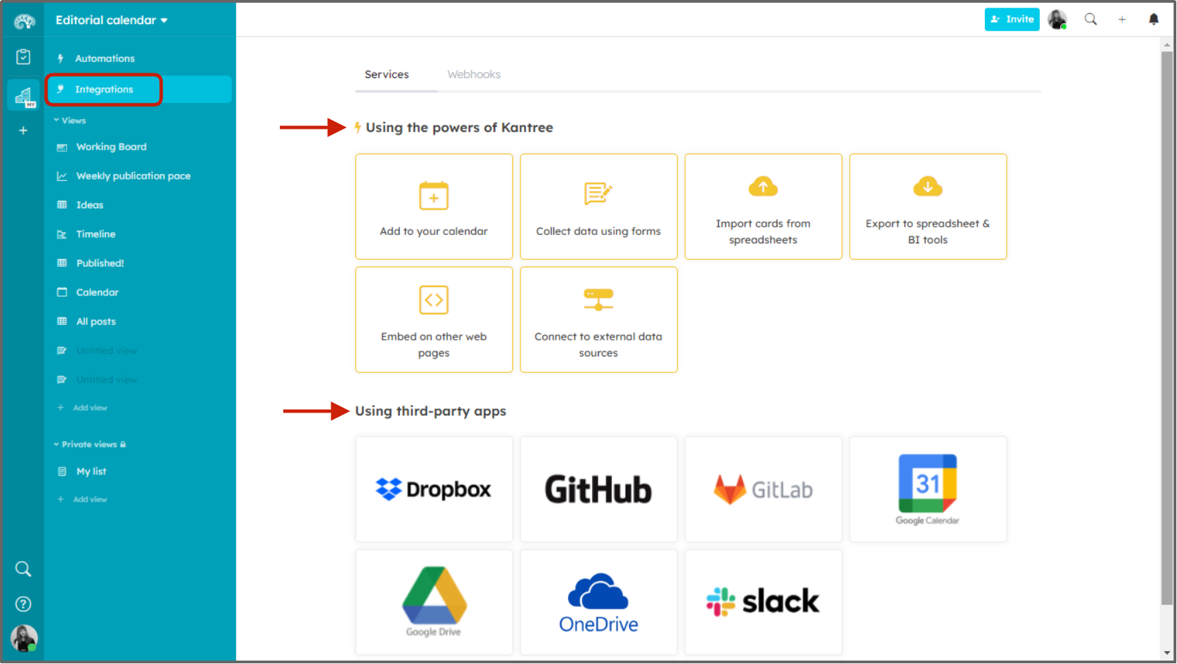 Third-party integrations